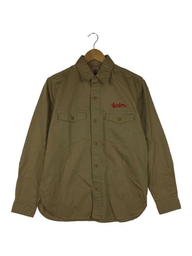 Sugar Cane Embd L/S Arbeit Hemden Beige Baumwolle SC25683 Größe M Gebraucht Von