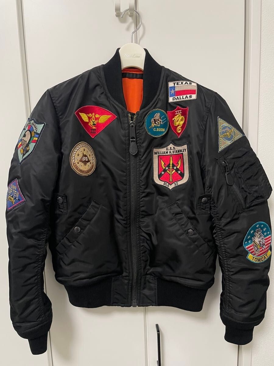 ✦AVIREX✦ MA−1 TOPGUN AVIREX Flight Jacket TOPGUN MA-1 Patch Jacket East Cruise Top Gun