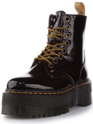 Pre-owned Dr. Martens Dr Martens Vegan Jadon Max Vegan Oxford Zip Platform Womens Boots Black Us 4 - 9