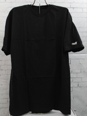 Neff Basic Crew Neck Short Sleeve T-Shirt, Men's Large, Black New