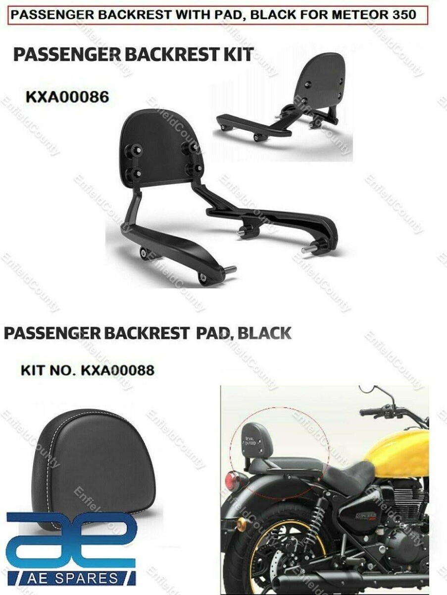 For Royal Enfield Meteor 350 Passenger Backrest Kit With Black Pad  KXA00086 