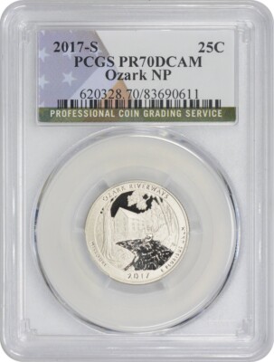 2017-S Flag Clad Ozark National Park Quarter PR70DCAM PCGS America the Beautiful