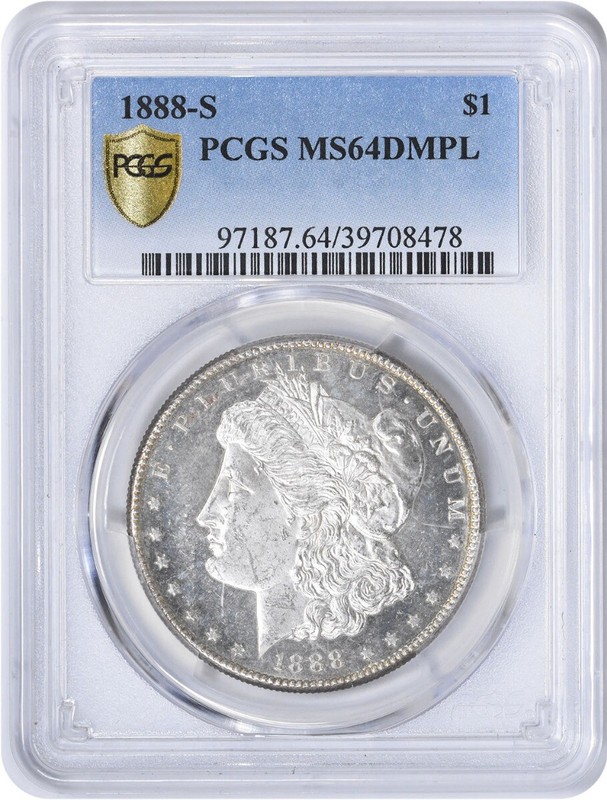 1888-S Morgan Silver Dollar MS64DMPL PCGS