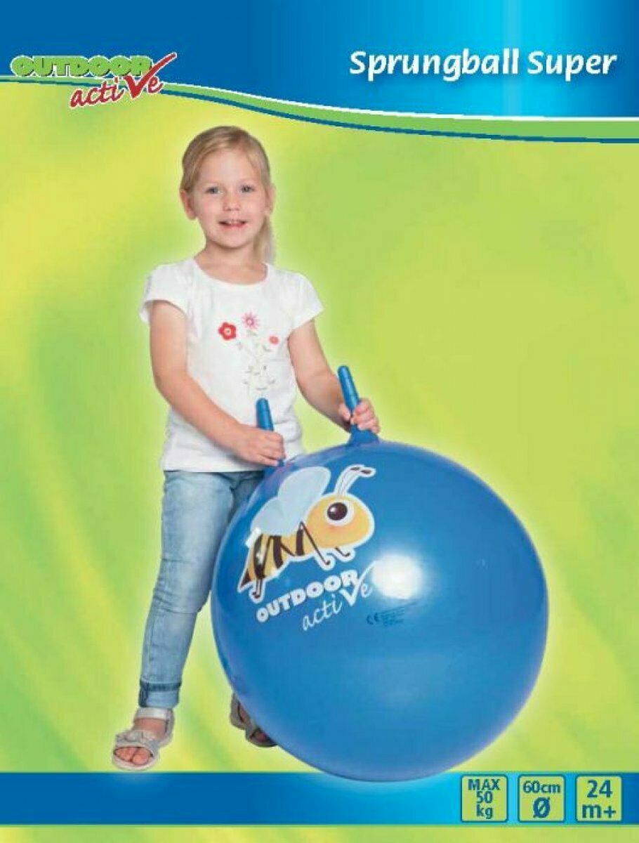 Hüpfball Sprungball Kinder Hopser Outdoor Ball Springball Active mit Griff 60cm