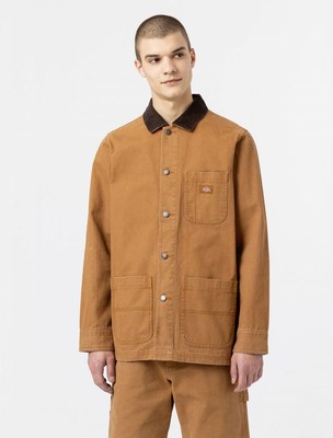 Dickies Duck Canvas Summer Chore Jacket Мужская выстиранная коричневая утка