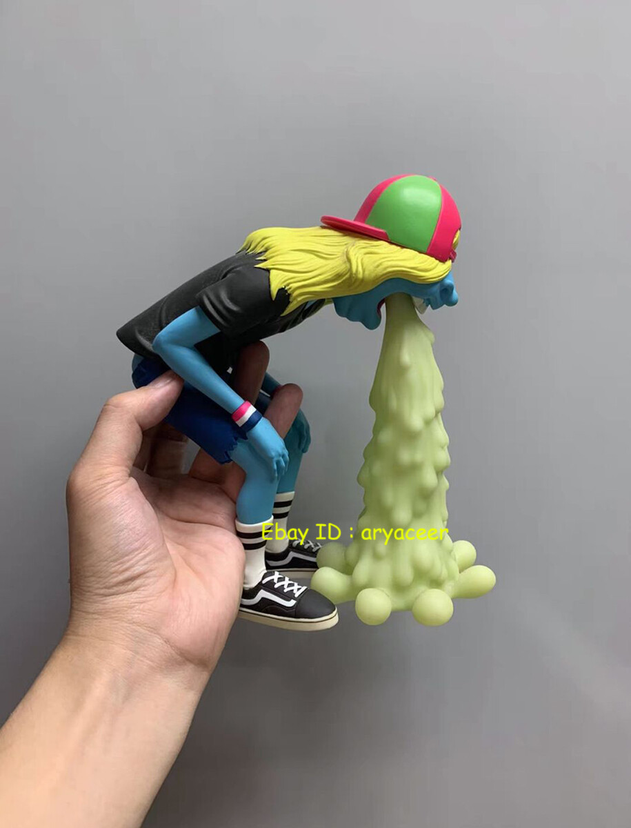 Mighty Jaxx Vomit Kid By Okeh Green Collectible Statue