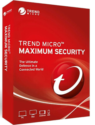 Trend Micro Maximum Security 2026 3 Geräte / PC 2 Jahre | Vollversion / Upgrade