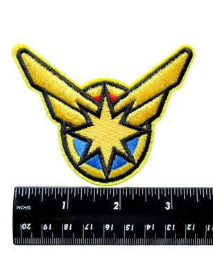 Captain Marvel Superhero Logo Symbol Embroidered Iron On Patch