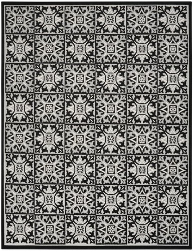 Черно-Белый Нескользящий Коврик Fleur De Lis Размером 9 X 12 Дюймов, устойчивый к пятнам