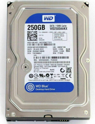 Western Digital 250GB WD2500AAKX 7200RPM SATA 3.5'' Internal HDD Hard Disk Drive