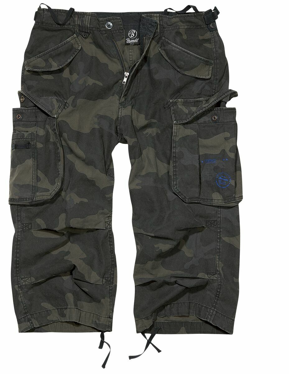 Brandit Pants Shorts Bermuda Industry 3/4 Men Cargo Darkcamo