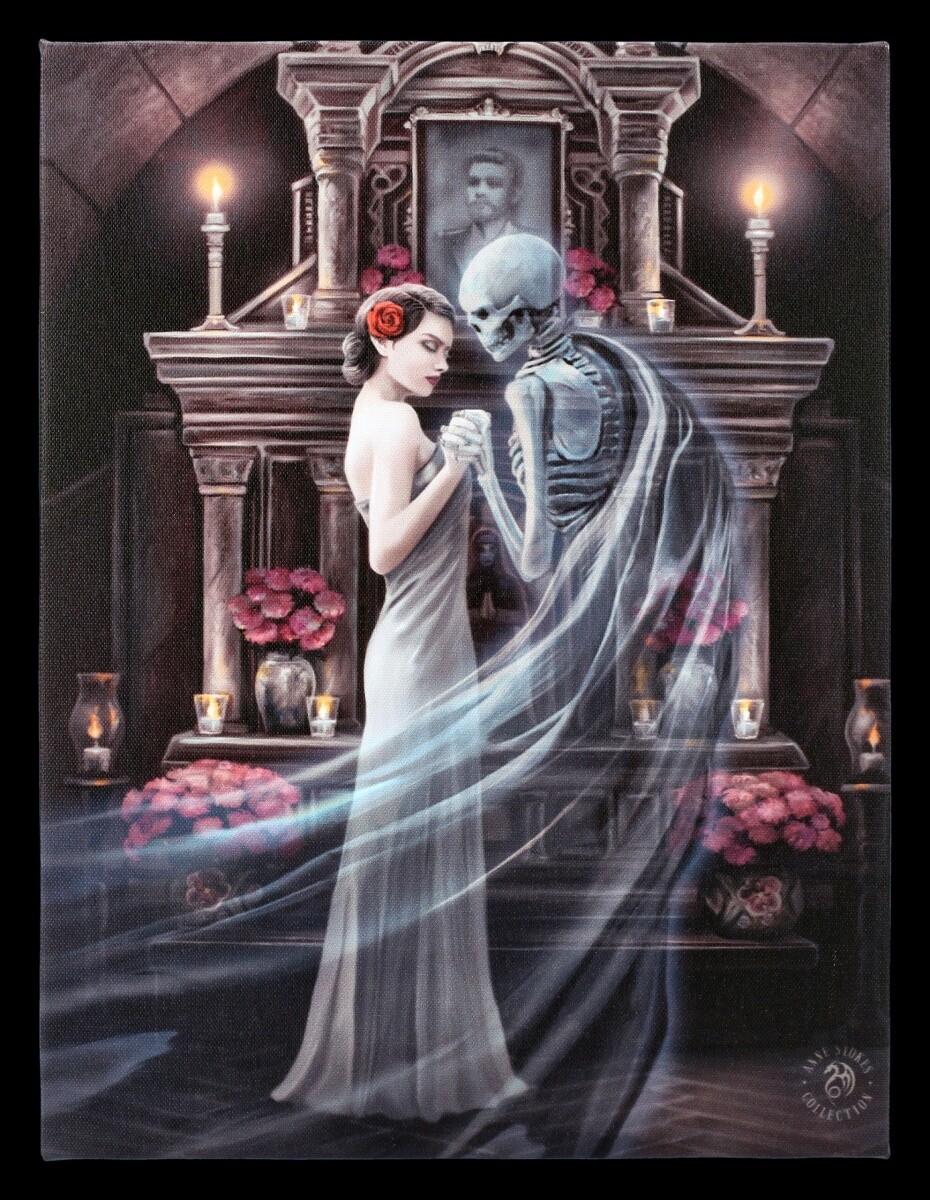 Kleine Leinwand mit Geist - Forever Yours - Anne Stokes Poster Bild Wanddeko