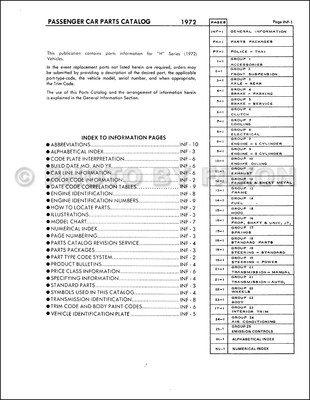 1972 Chrysler Dodge Plymouth Master Parts Book MoPar Illustrated Part Catalog