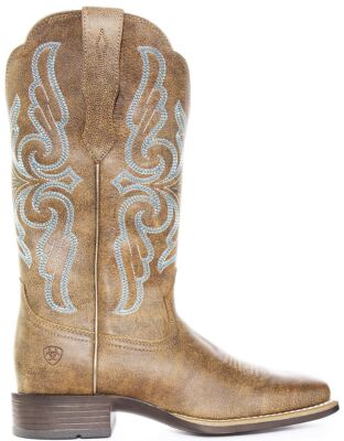 Pre-owned Ariat Primera Strech Womens Boots Brown Blue Size Us 5 - 11