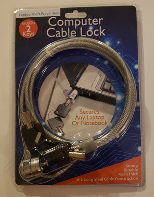 Laptop Computer Anti Theft Lock with 2 Keys 6ft Cable security
