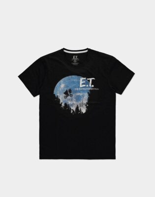 Difuzed - Men's T-Shirt - E.T. »The Moon« (black) Shirt Movie Fans Alien