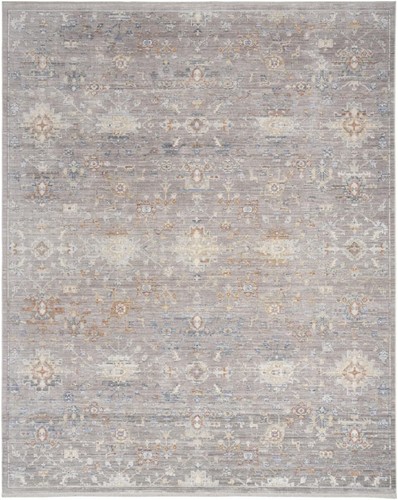 8 X 10 Сине-серых ковриков цвета слоновой кости Oriental Power Loom с бахромой