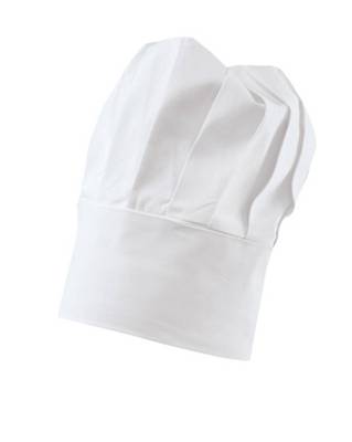 Exner Kochmütze Kochhut halbhoch Kochhut hoch  weiß  mit Gummiband verstellbar