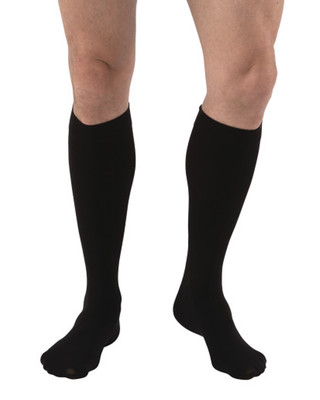 JOBST CasualWear Knee High Socks Closed Toe 20-30mmHg (Black) Small