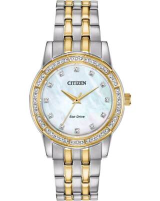 Pre-owned Citizen Silhouette Crystal Em0774-51d Ladies 31mm Watch Msrp $350