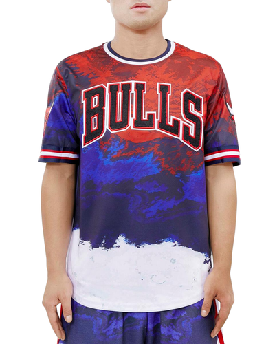 Профессиональная стандартная красная/белая/синяя футболка NBA Chicago Bulls Pro Team Dip Dye - L