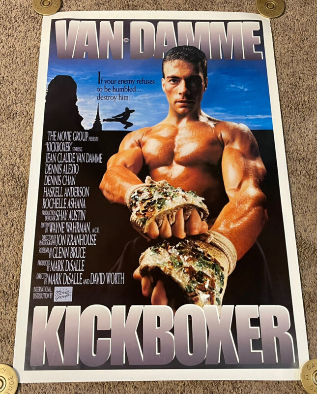 Original 1989 KICKBOXER Movie Poster, Intl., Rolled, 27x40, Van Damme
