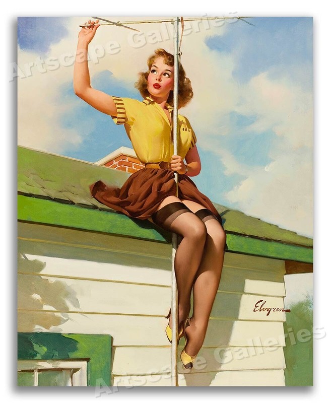 1950s Gil Elvgren PinUp Girl Poster 