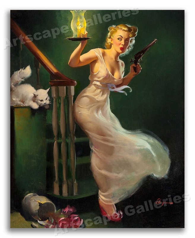 1950s Elvgren Sexy PinUp Poster 