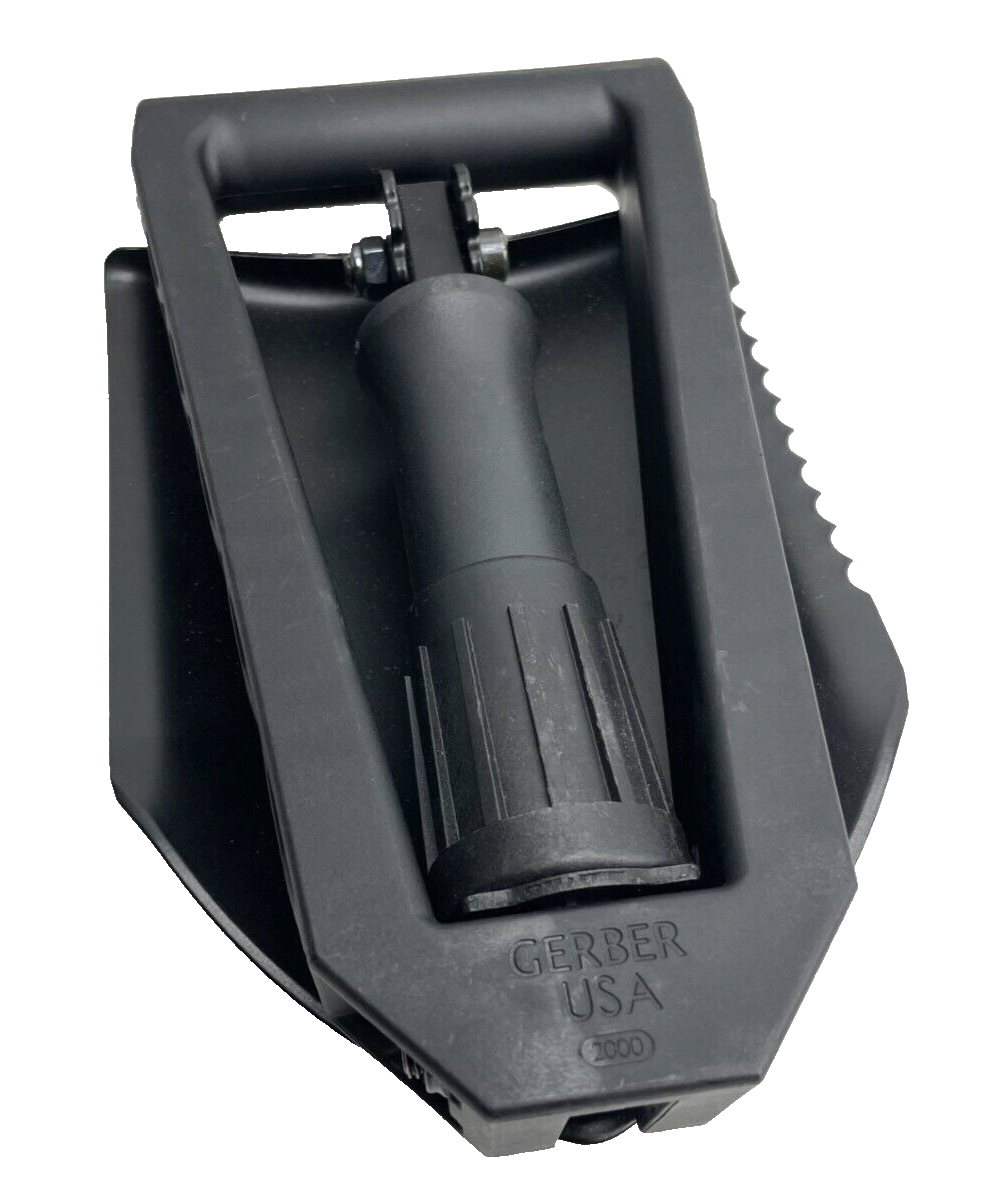 US Military USMC GERBER 2000 Entrenching E TOOL Trifold Shovel w ACU COVER MINT