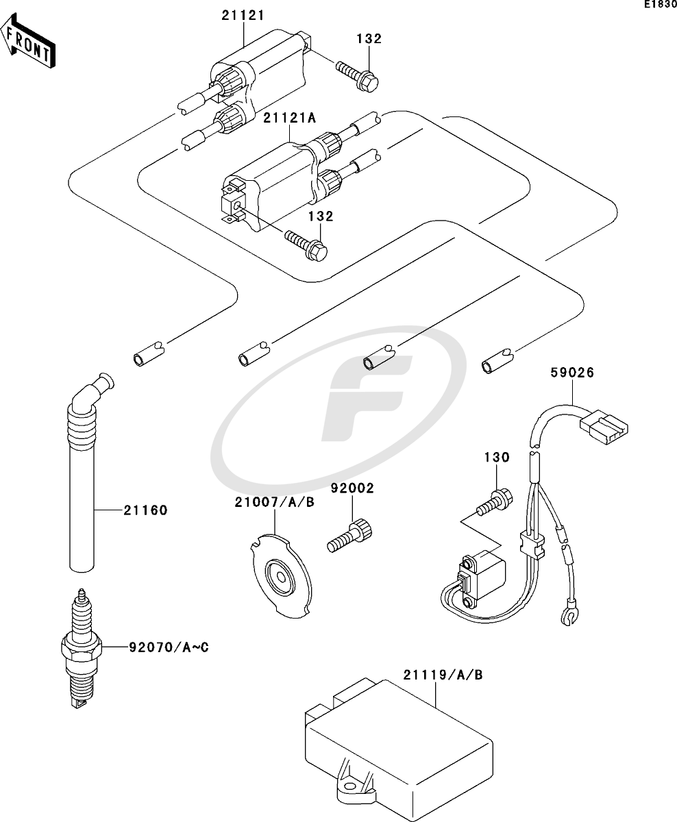 ヒー Kawasaki Genuine Ninja ZX-6R ZX-7 ZX-7R ZX-7RR ZX-9R Plug