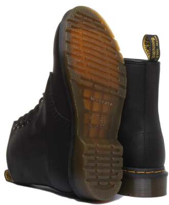 Pre-owned Greasy Dr Martens 1460  Unisex Leather Ankle Boots In Black Size Us 4 - 12
