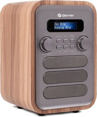 Denver DAB-48GREY Radio digitale DAB+ e FM.. Sveglia. Connessione Bluetooth.