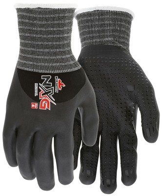 MCR Safety MG9694M Nylon/Spandex, Knuckle Dipped, Nitrile Palm, Size M (12 pr)