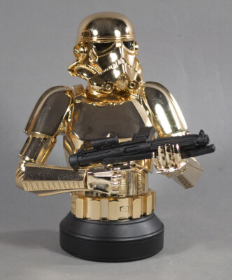 GENTLE GIANT STAR WARS HAPPY HOLIDAYS 2014 GOLD STORMTROOPER BUST PGM NEW#32/250