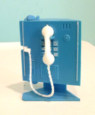 Vtg 60s Ideal Pos N Tammy Telephone Booth Phone ONLY BLue White 