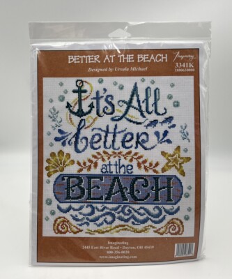 Imaginating Cross Stitch Kit ''Better At The Beach'' #3341K ~ New