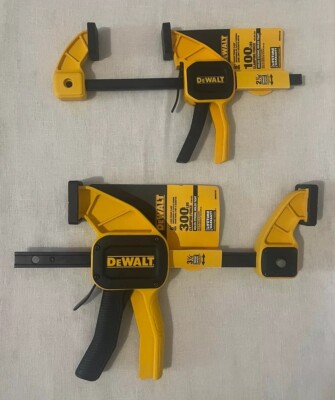 Dewalt Large & Medium Trigger Clamps (6in 300lb/6in 100lb clamping force)