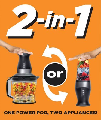 Nutri Ninja QB3004 2-in-1 Powerful 700W Blender Extraction Processor - Open Box