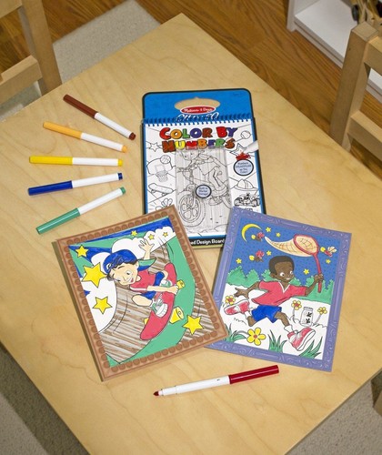 Coloring Pad Color By Numbers  Blue