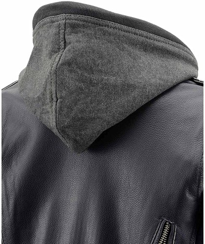 Pre-owned Milwaukee  Leather Milwaukee Leather Women's Black 'hooded' Leather Rub-off Motorcycle Jacket -samk