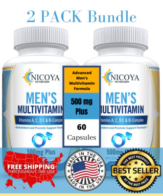 Multi Vitamin for Men- Antioxidant, Energy & Prostate Support, Once a Day 2 Pack