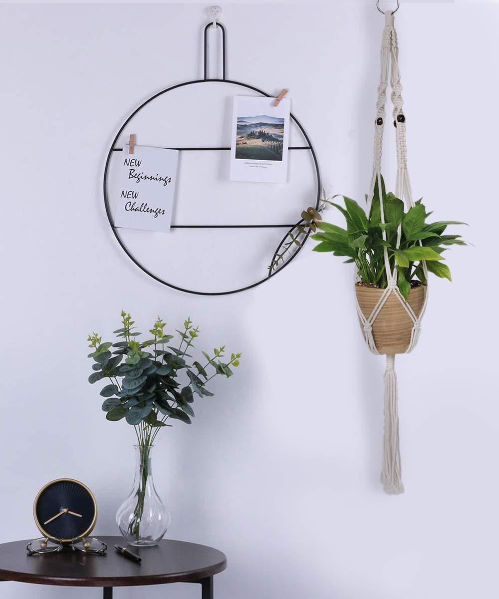Toniya Macrame Plant Hangers 2 Pack - Handmade Indoor Hanging Plant Holder