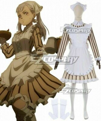 Black Clover Noelle Silva Maid Dress Cosplay Costume Free shipping
