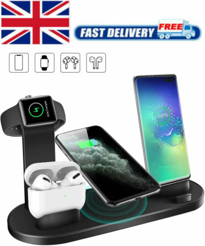 Details about Wireless Charger Stand 4 In 1 Charging Dock Apple Watch SeriesiPhone Station UK Details about Wireless Charger Stand 4 In 1 Charging Dock Apple Watch SeriesiPhone Station UK