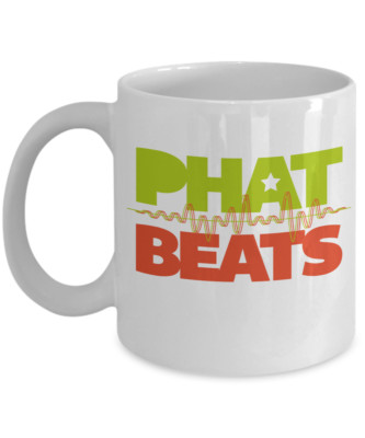 Phat Beats Sound Waves Print Novelty Coffee & Tea Gift Mug