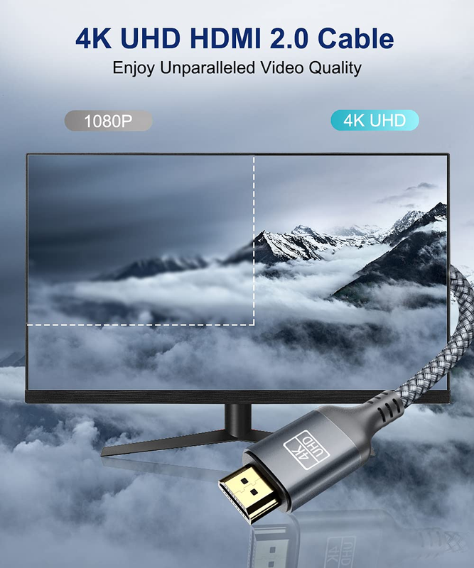 HDMI Cable 15 Feet,  4K HDMI Cable, High Speed HDMI Cables 2.0, Ethernet Functio