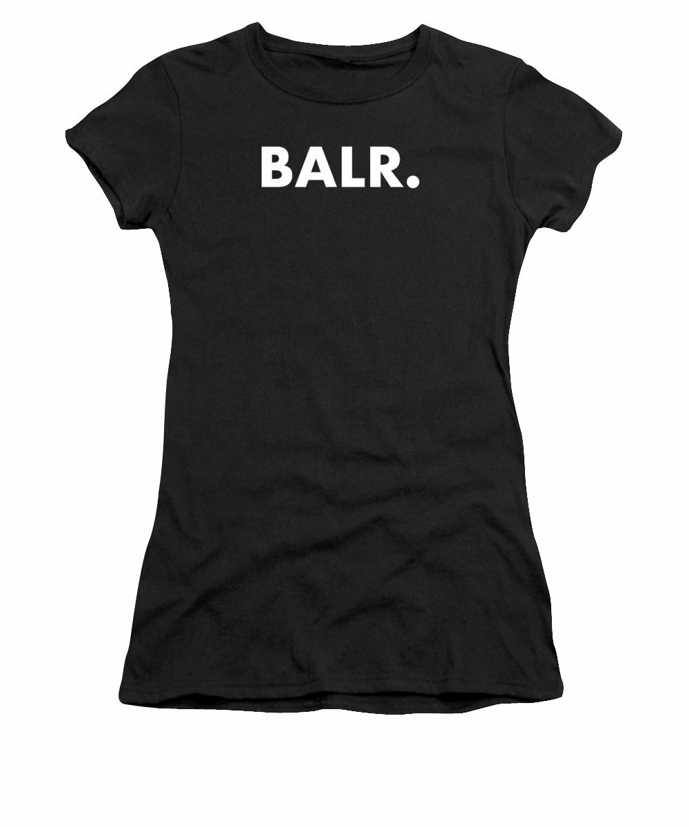 B.A.L.R. Black Short Sleeve T Shirt with White Logo - Sz S