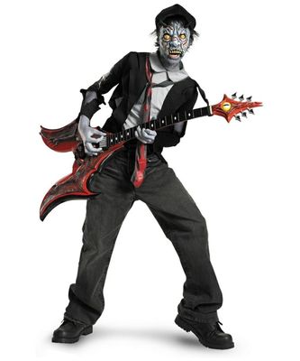 ROT N' ROCKERS HARD ROCK ZOMBIE CHILD HALLOWEEN COSTUME SIZE LARGE 10-12