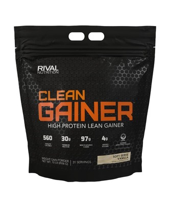	Rivalus Clean Gainer   Soft Serve Vanilla 10lb - Delicious Lean Mass Gainer	