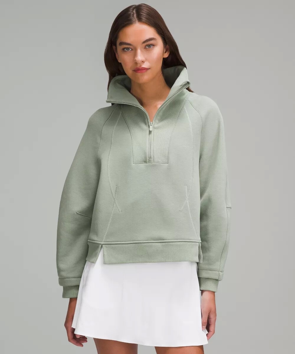 lululemon - 値下げ！lululemon Hoodie size10 *outlet* Lululemon Scuba Oversized Half Zip Hoodie Size XS/S Electric